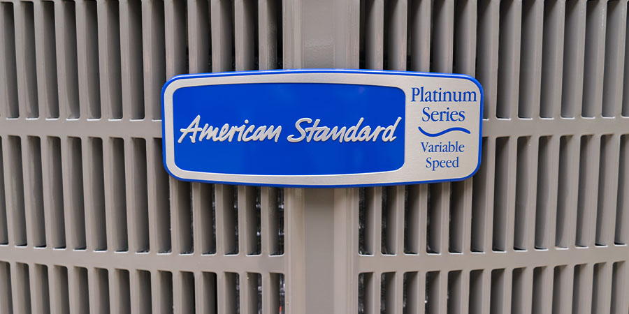 American Standard logo on unit
